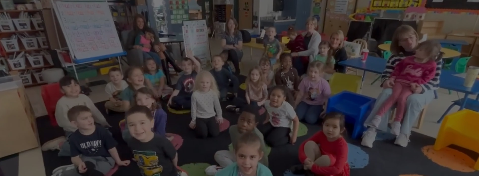 Roxboro Road Kindergarten classes introduce Kate Thornton's weather forecast