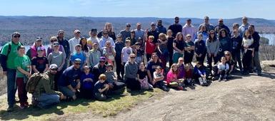 Cicero Elementary Students and Families Hike Bald Mountain