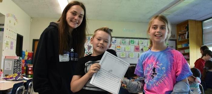 CNS Senior Collaborates with fourth graders to promote dog adoption and volunteering