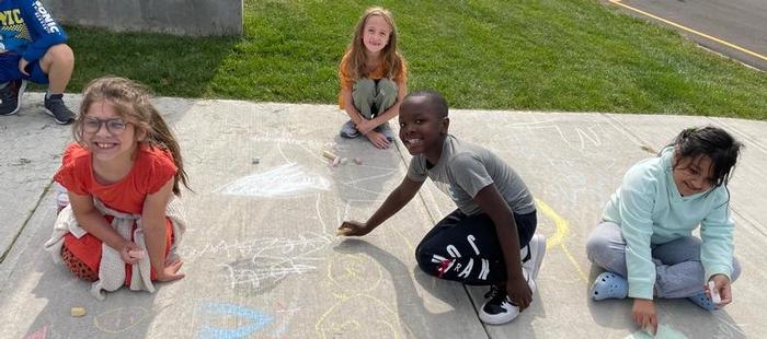 Schools participate in Chalk the Walk