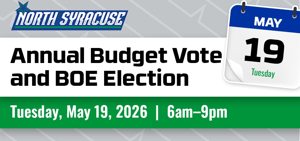 Annual Budget Vote and BOE Election. Tuesday, May 19, 2026