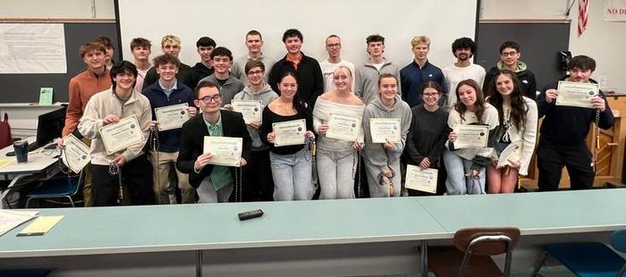 CNS seniors inducted to Business and Marketing Honor Society